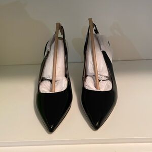 Sam Edelman Never worn, Black Patten Leather High Heel Slingback Size 6 1/2